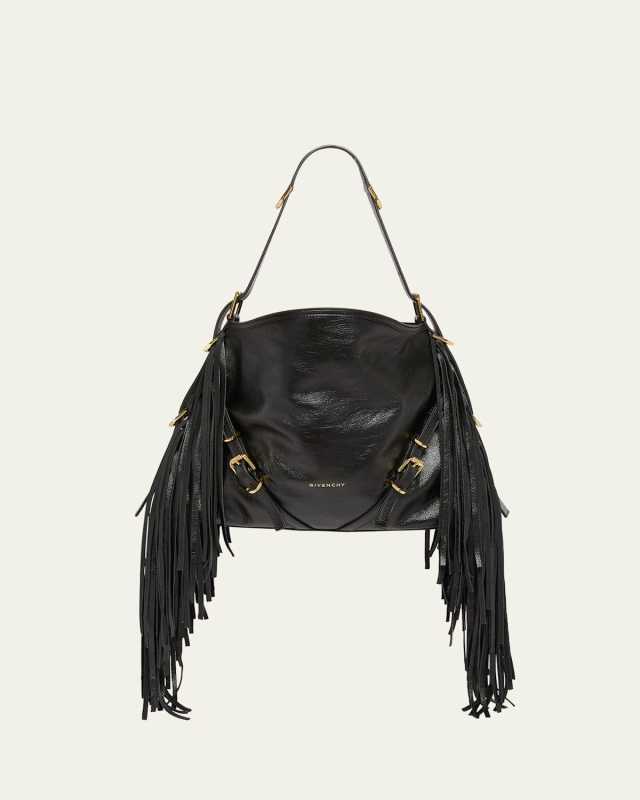 Voyou Medium Shoulder Bag in Fringe Leather